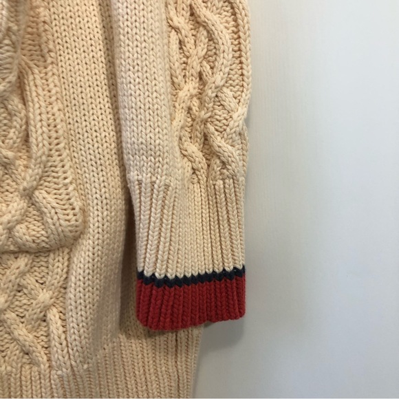 VICI Flawless Cream Heavy Cable Knit Long Cardigan Size M - Picture 4 of 9